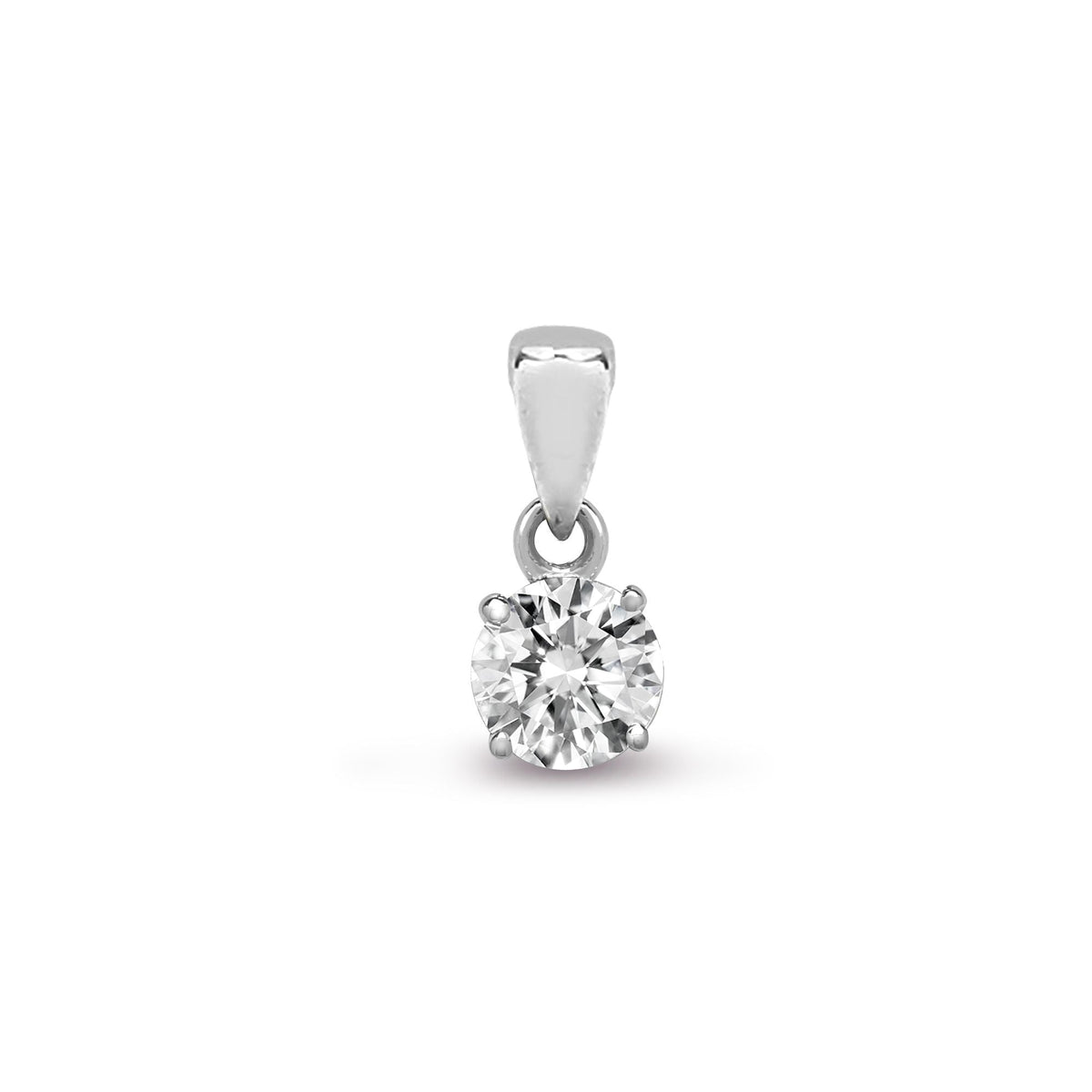 Pendentif en or blanc 18 carats serti de diamants (0,25 carat)