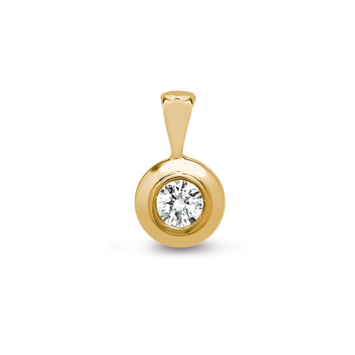 Pendentif en or jaune 18 carats, finition 25 points
