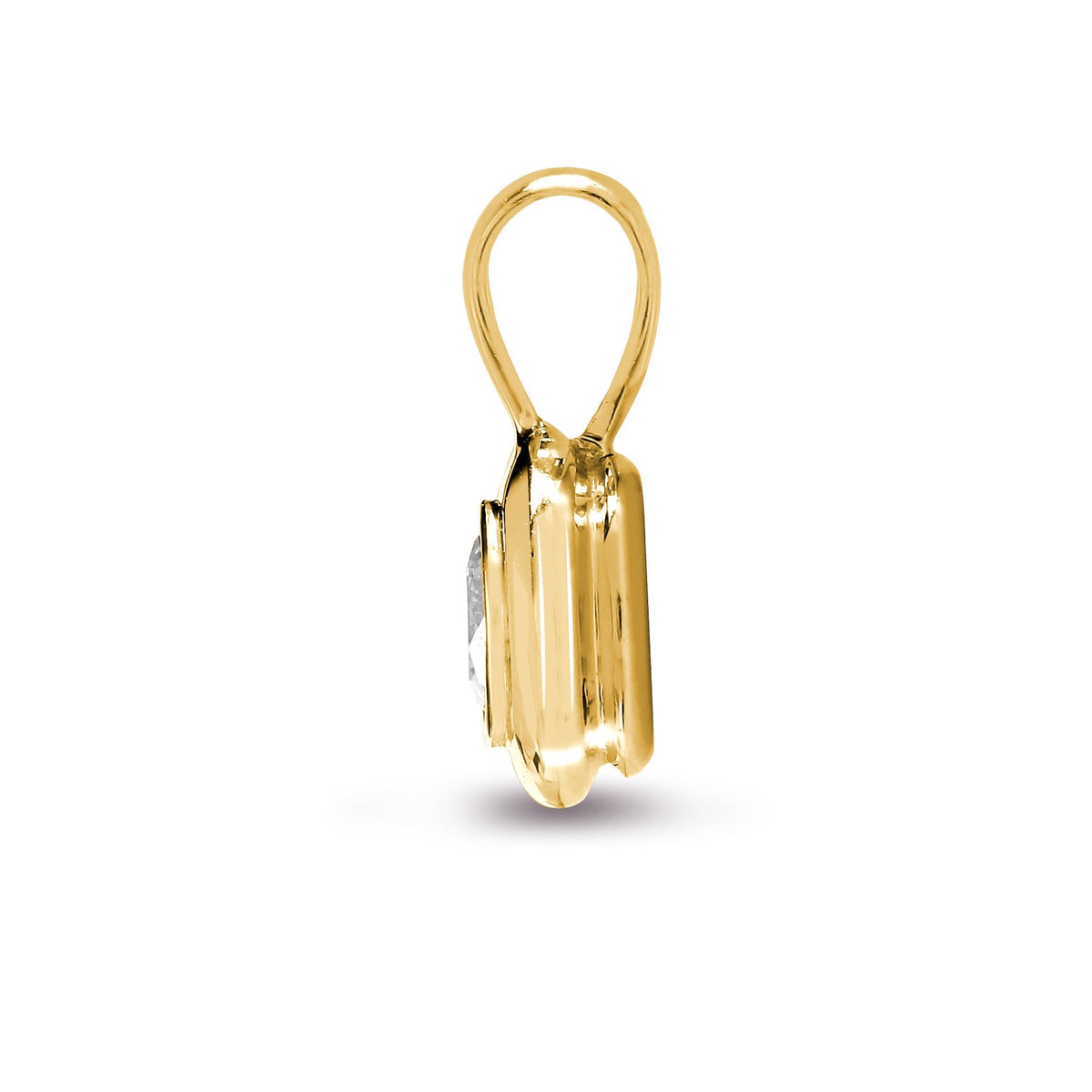 Pendentif en or jaune 18 carats, finition 50 points