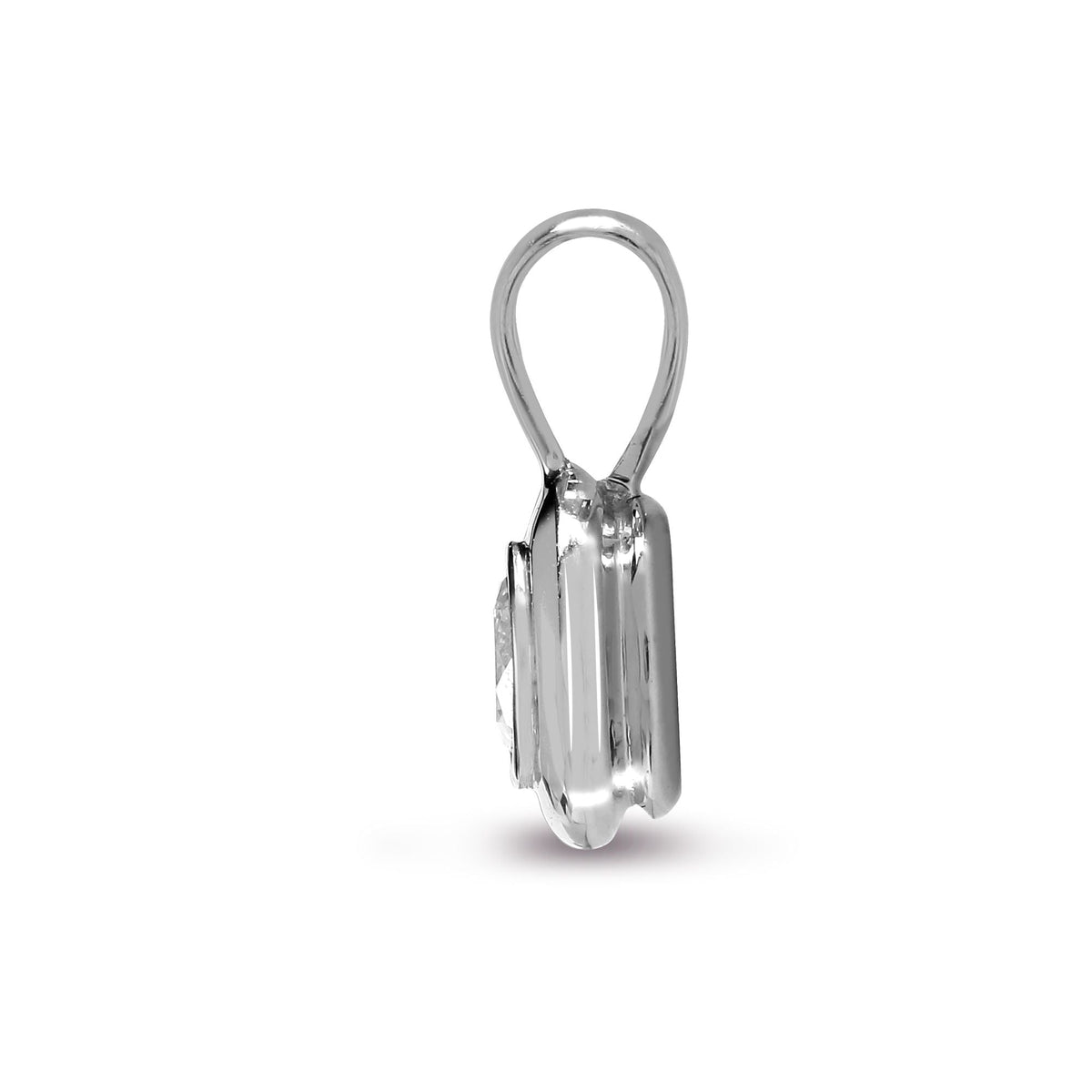 Pendentif en or blanc 18 carats, plaqué or 0,15 carat