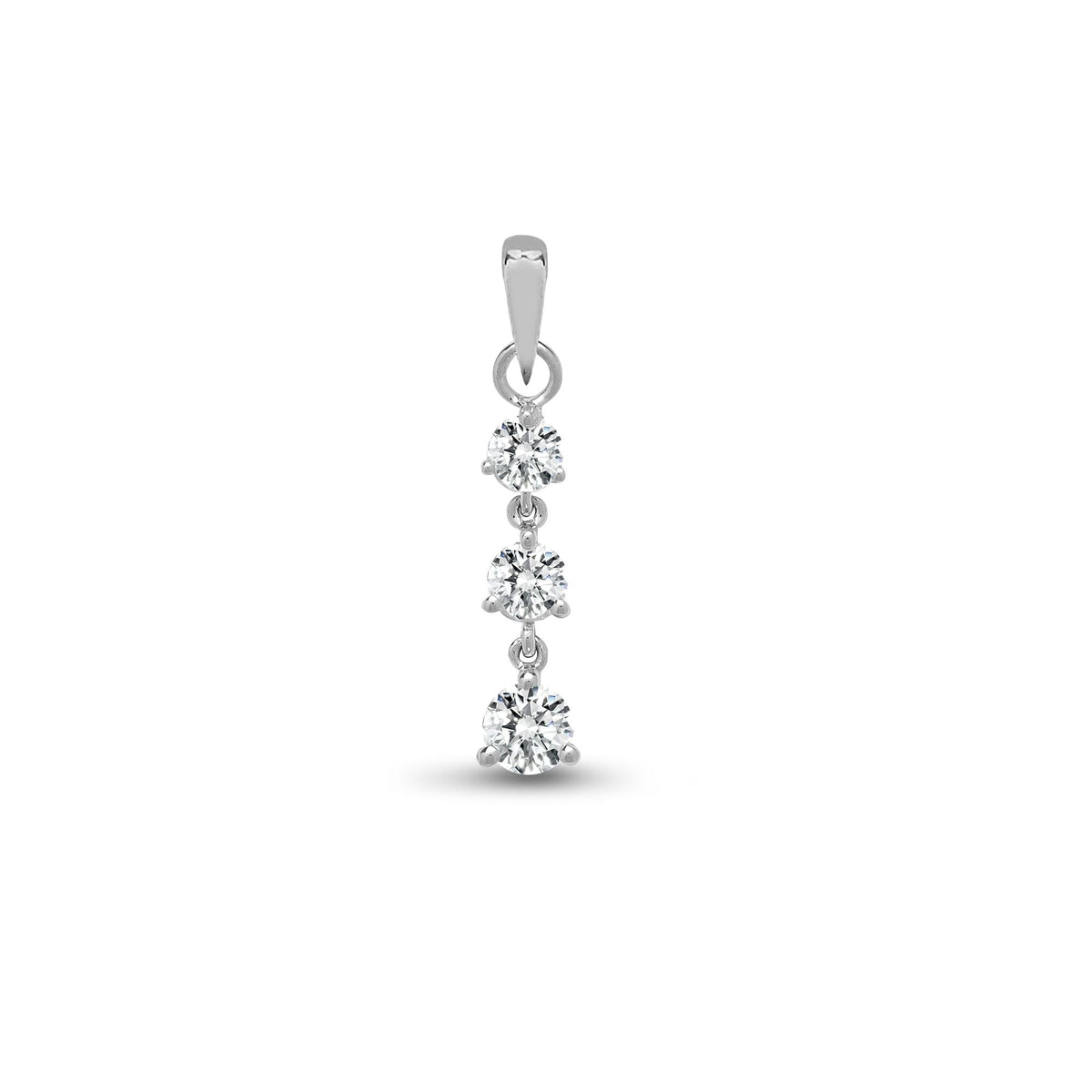 Pendentif en or blanc 18 carats serti de diamants