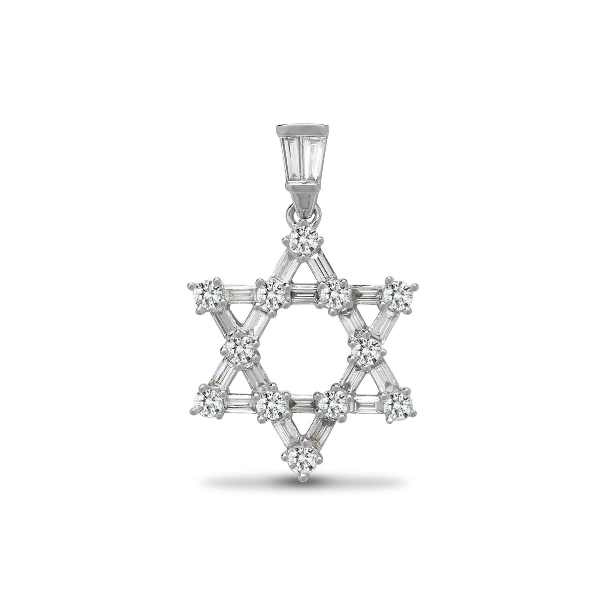 Pendentif en or blanc 18 carats serti de diamants