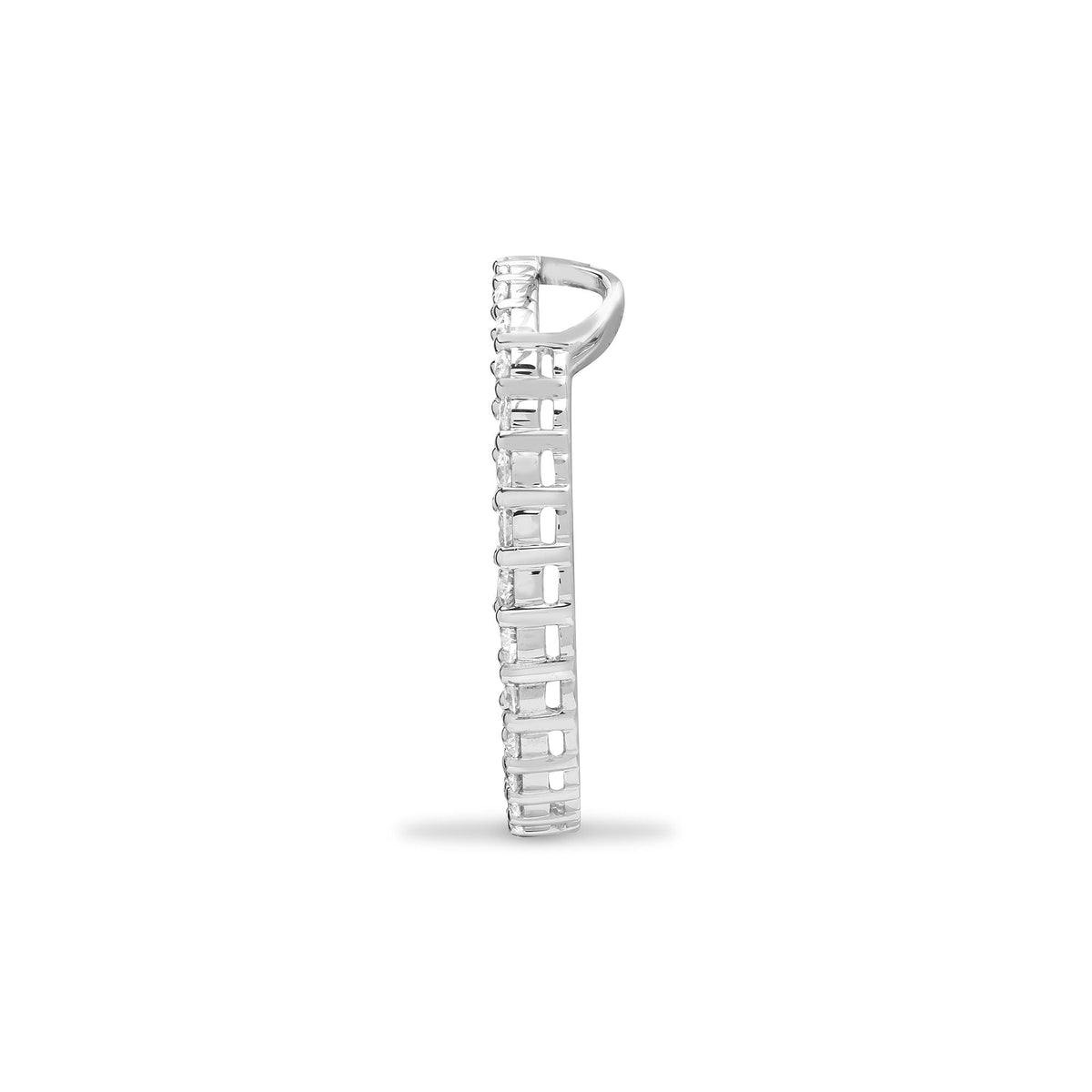 Pendentif en or blanc 18 carats serti de diamants