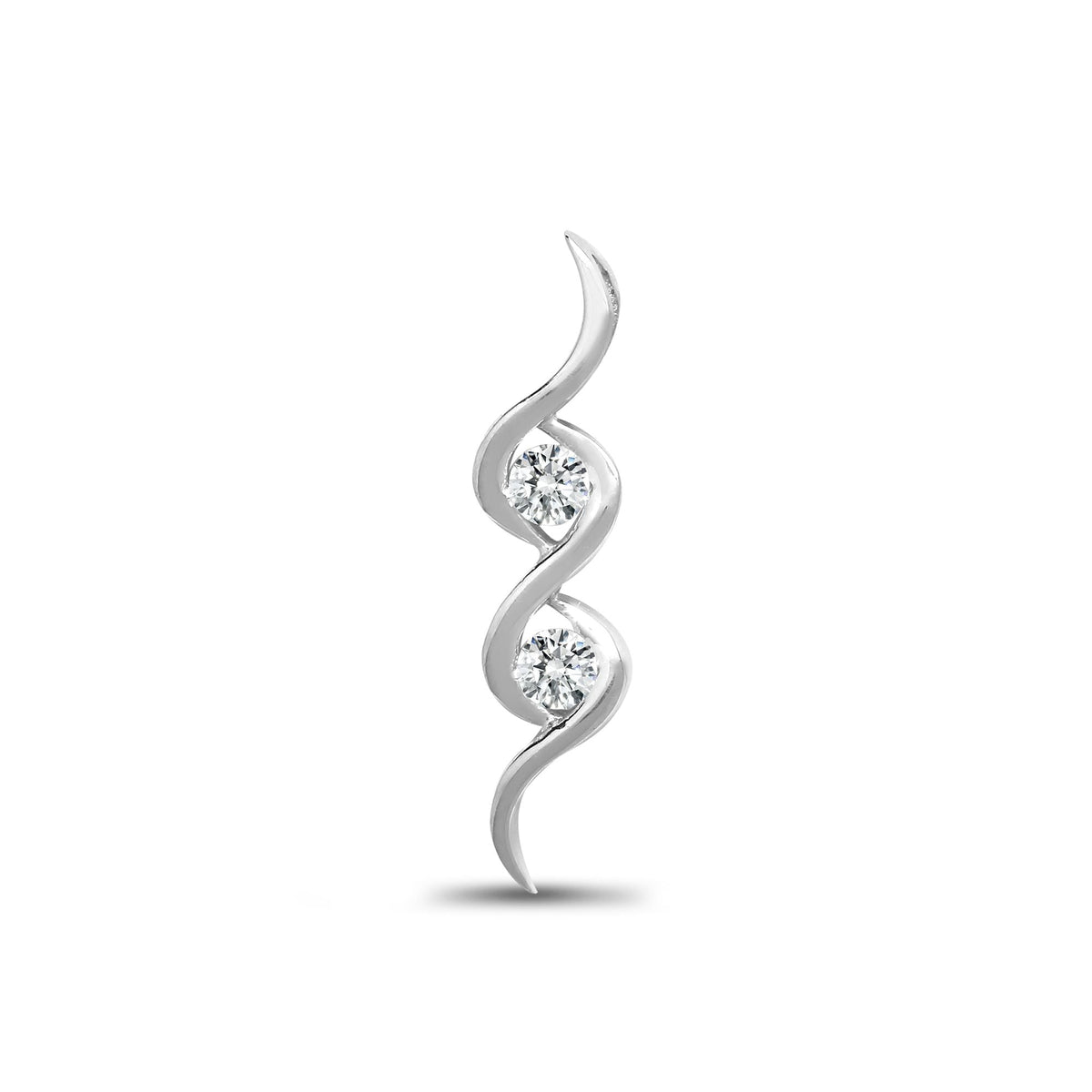 Pendentif en or blanc 18 carats serti de diamants