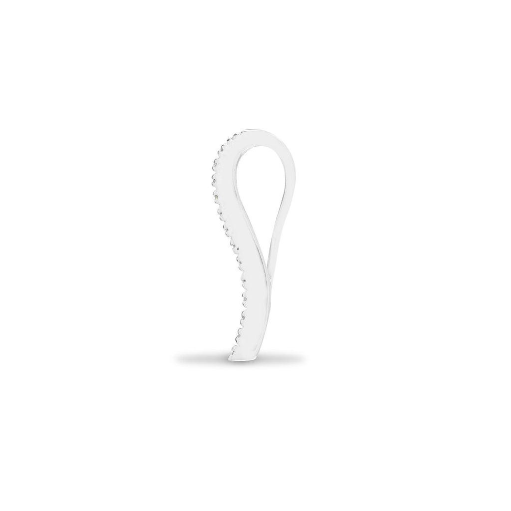 Pendentif en or blanc 18 carats, diamants et saphirs multicolores