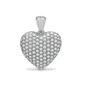 Herzanhänger aus 18-karätigem Weiß mit 0,66 ct Diamanten im Pavé-Fassung