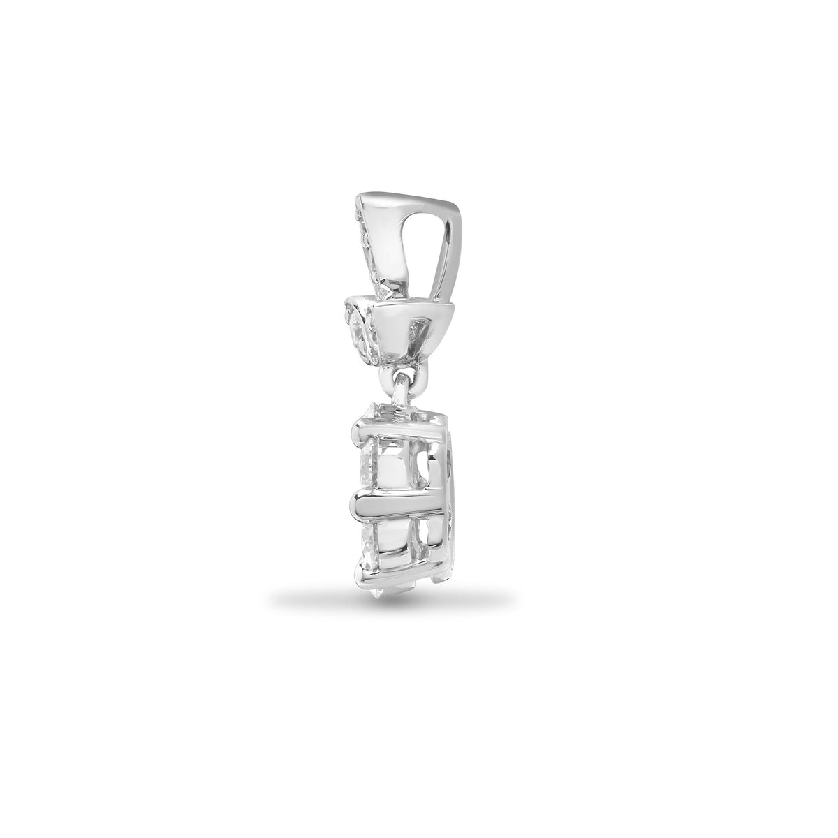 Pendentif en or 18 carats avec diamant blanc de 0,35 carat