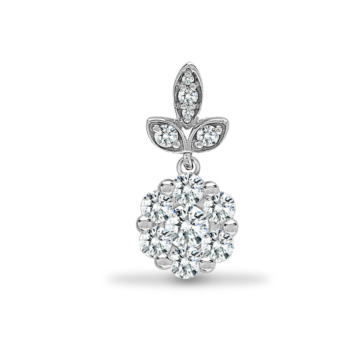 Pendentif en or 18 carats avec diamant blanc de 0,35 carat
