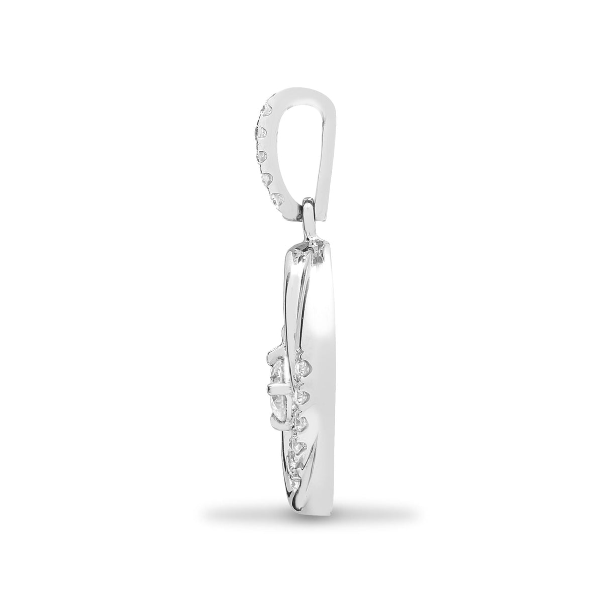 Pendentif en or 18 carats avec diamant blanc de 0,40 carat