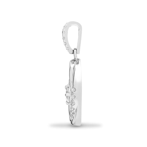 Pendentif en or 18 carats avec diamant blanc de 0,40 carat