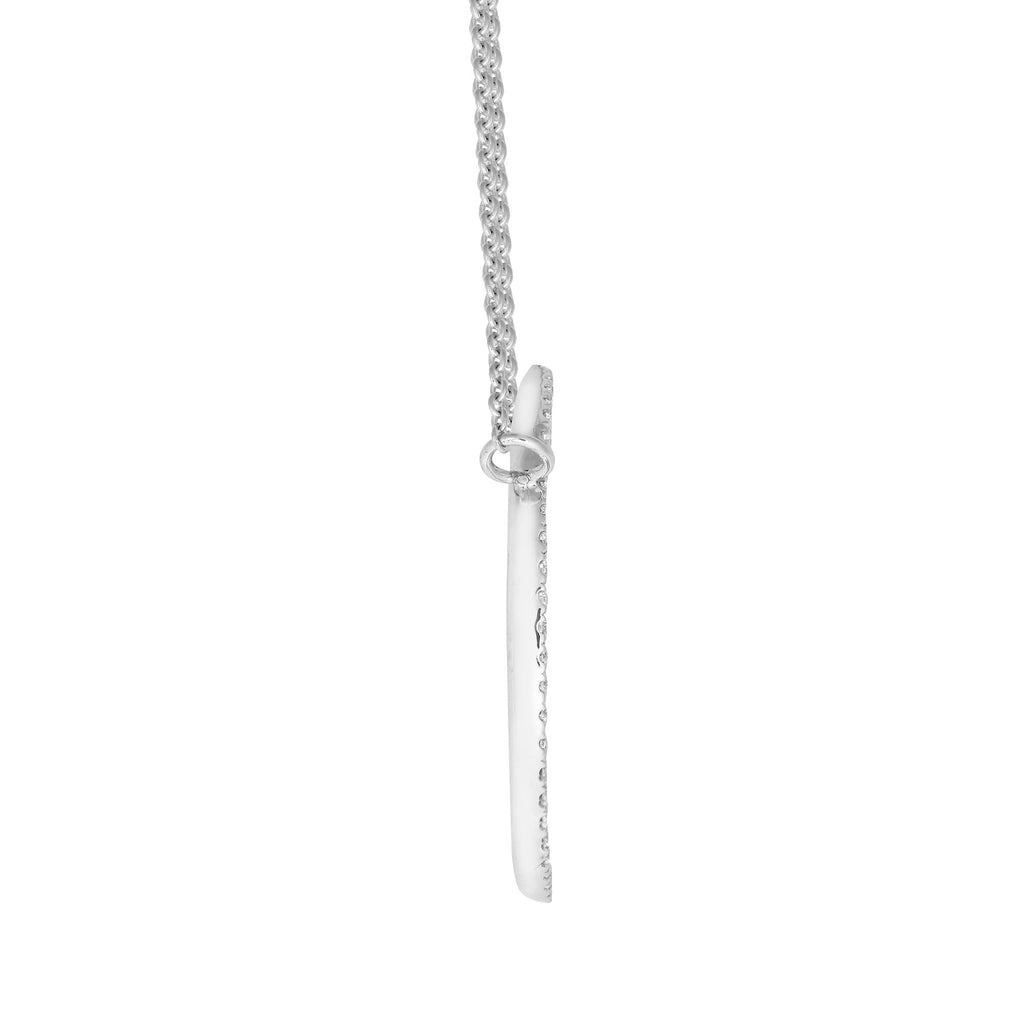 18ct White Gold 0.32ct Diamond Circle Of Life Necklace 18 inch Chain