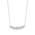 18ct White Gold 0.75ct Diamond Necklace Daisy Flower pendant 18" Chain