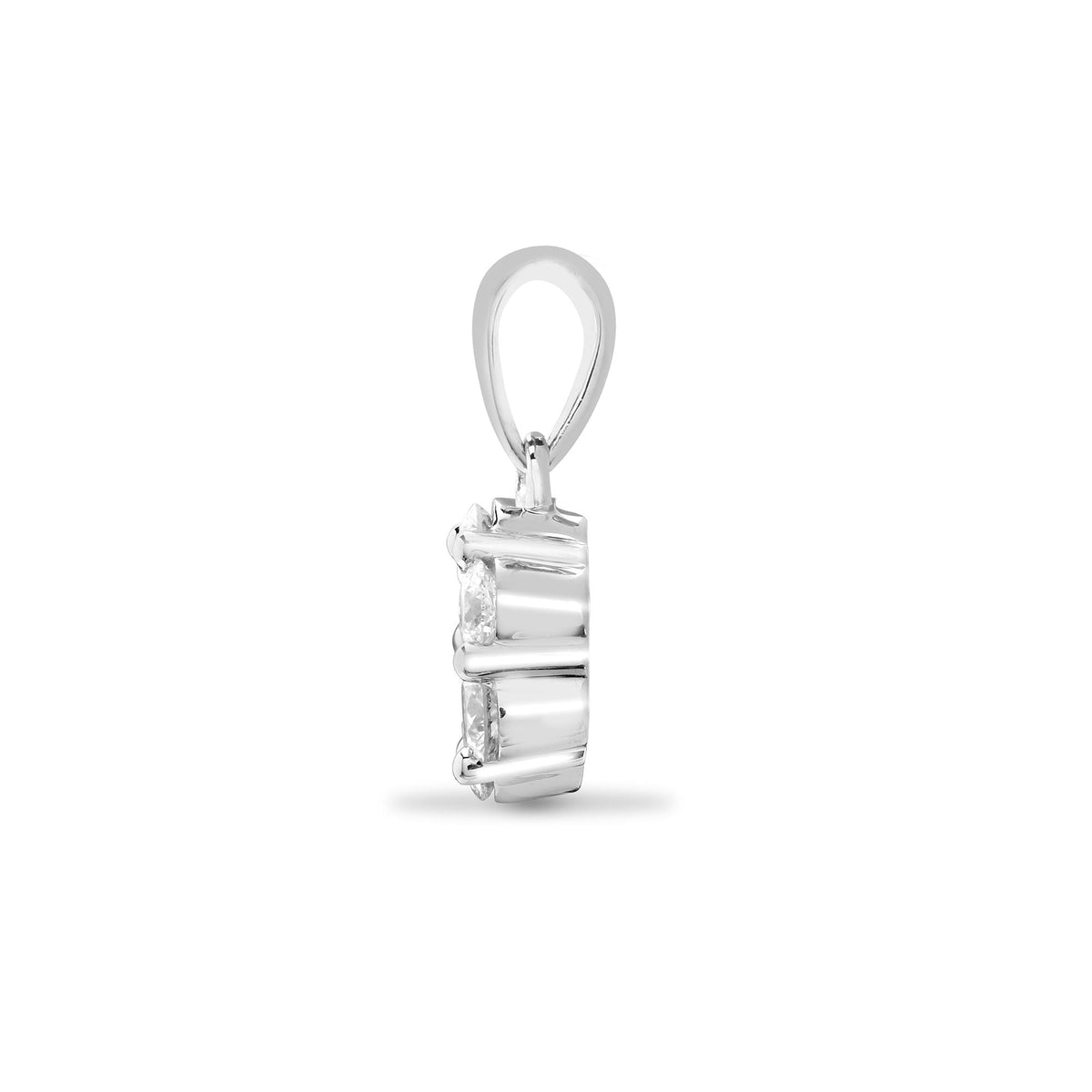 Pendentif en grappe de 7 diamants blancs 18 carats (0,50 carat au total)