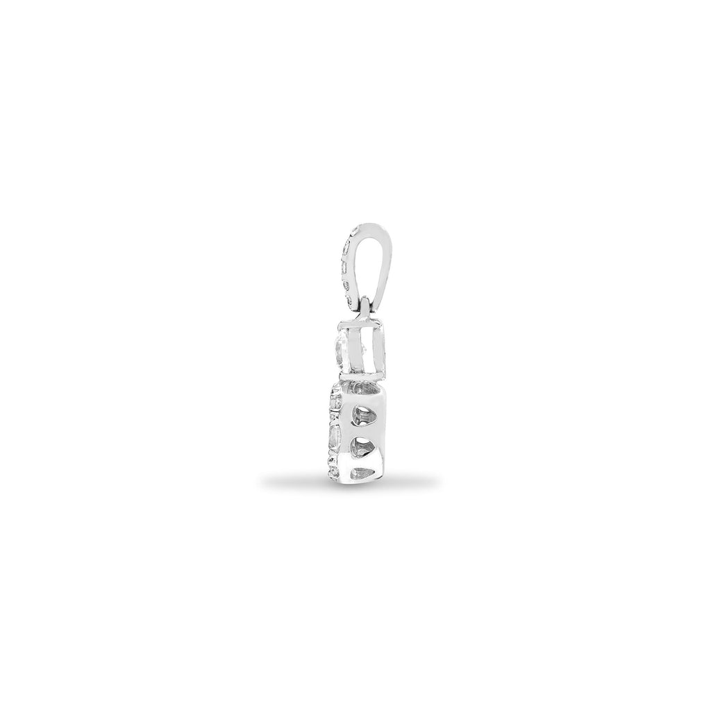 Pendentif en or 18 carats avec diamant blanc de 0,47 carat