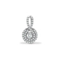 Pendentif en or blanc 18 carats serti de diamants (0,48 carat) avec bélière en boucle