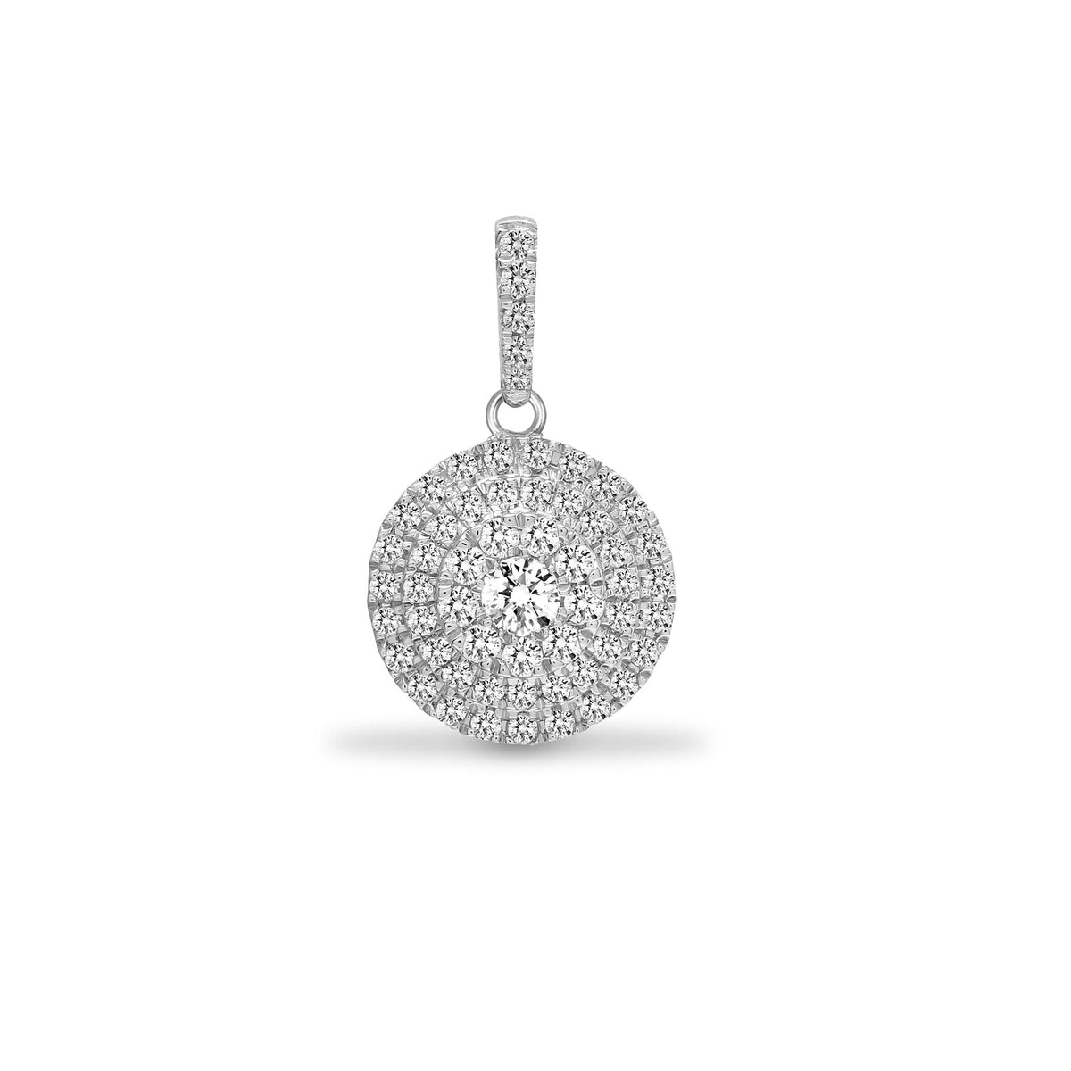 Pendentif à bélière en diamant blanc 18 carats (0,73 carat)
