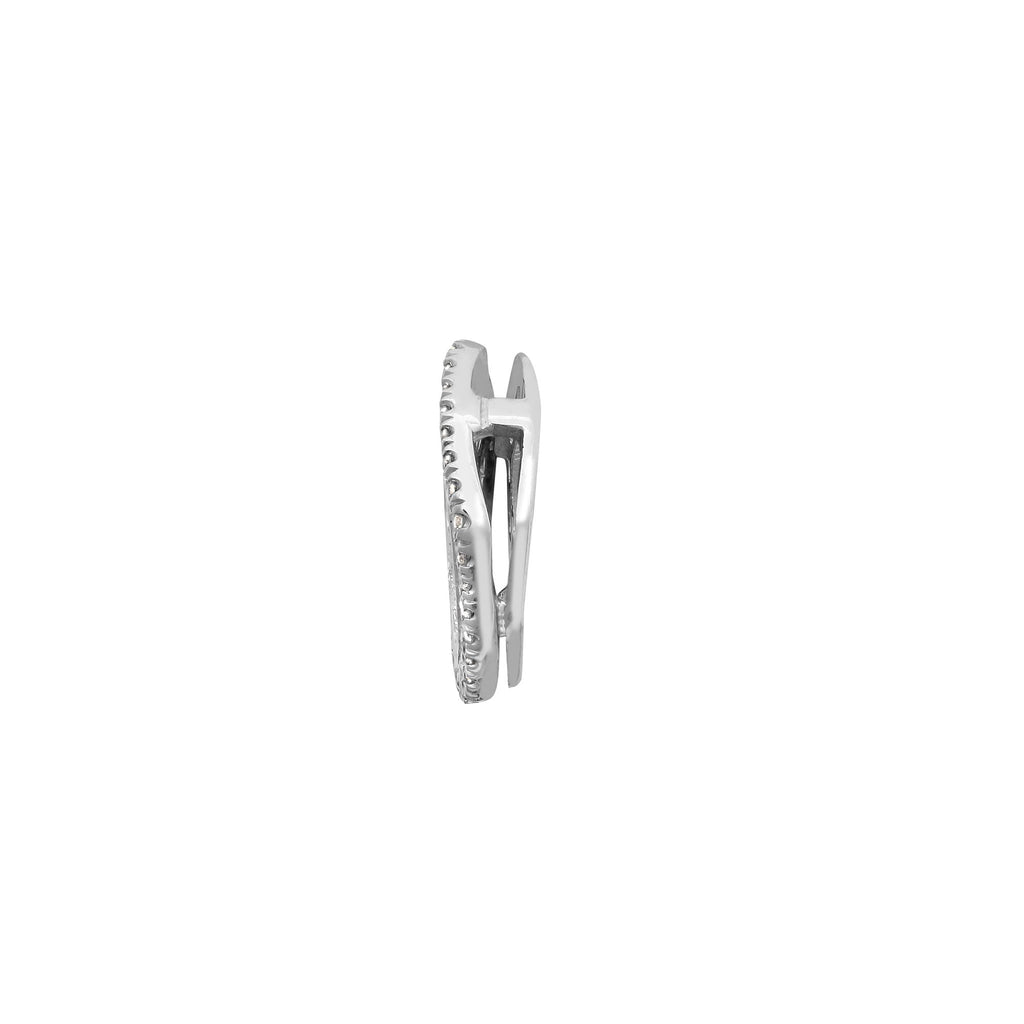 18ct White Gold 0.55ct Diamond Cluster Cushion Slider Necklace Pendant