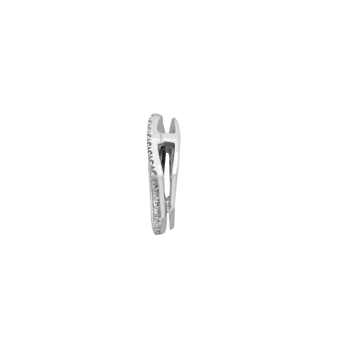 18ct White Gold 0.55ct Diamond Cluster Cushion Slider Necklace Pendant
