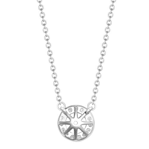 Luxury diamond necklace halo white gold