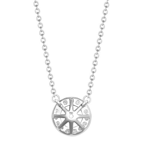 Sparkling 0.70ct diamond halo necklace
