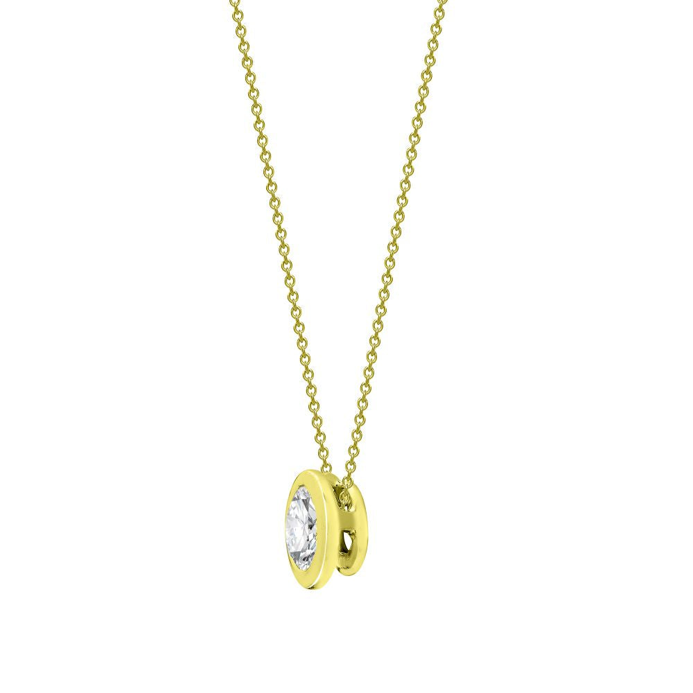 0.70ct premium diamond pendant in 18ct yellow gold