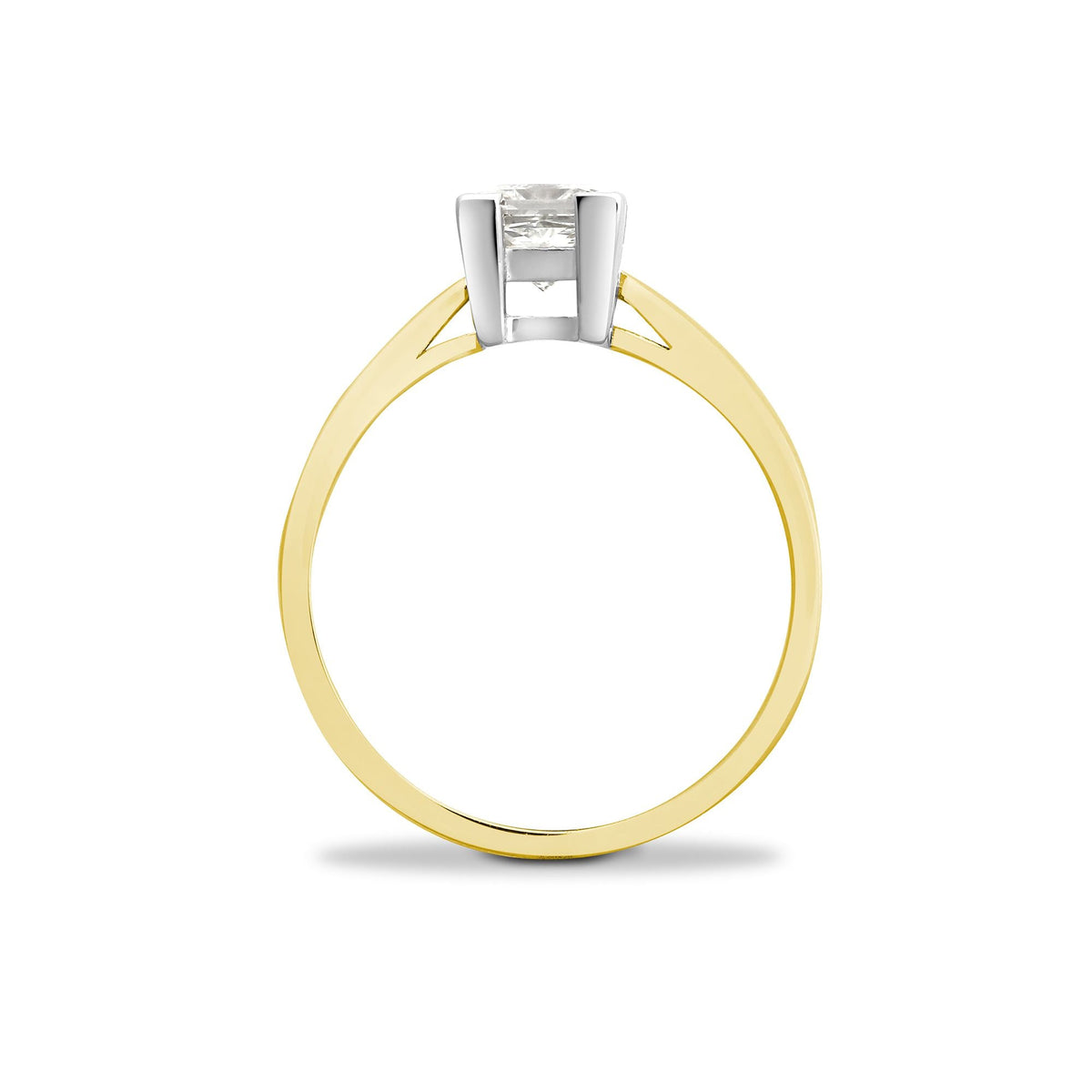 18ct Yellow Gold 25pts Princess Cut Ring