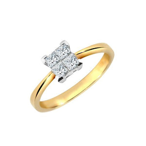 18ct Yellow Gold 25pts Dia Ring