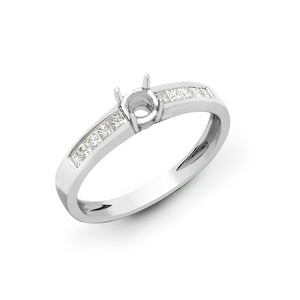 18ct White Gold 0.28ct Diamond Ring. Fits 0.25ct
