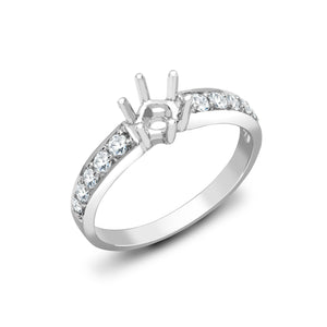 18ct White Gold 0.25ct Diamond Ring. Fits 50pt