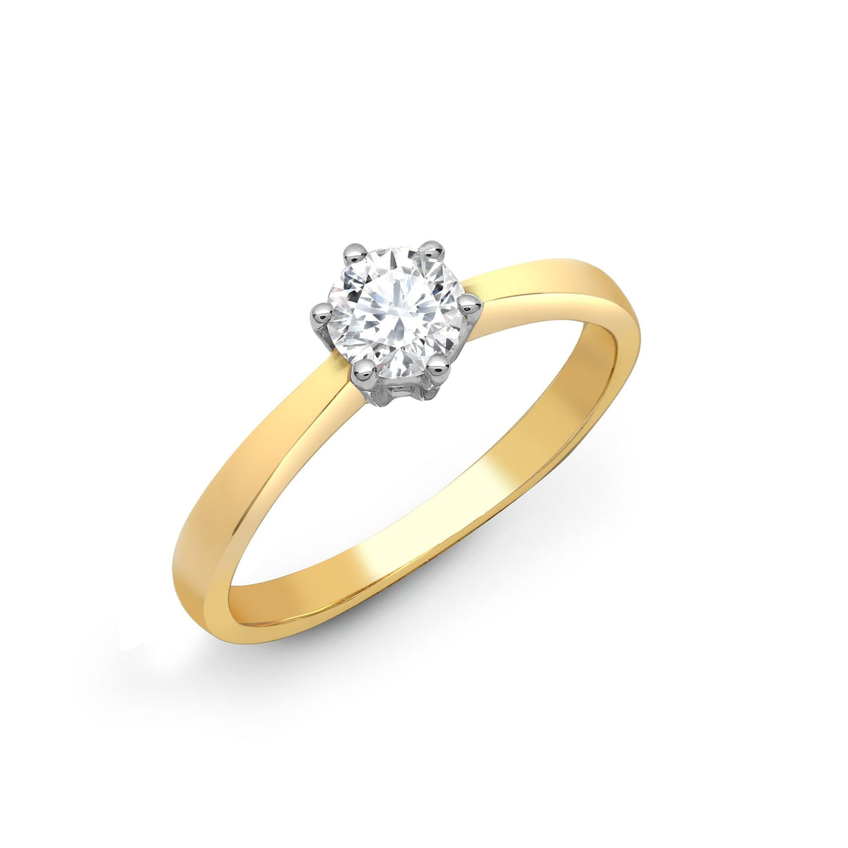 18ct Yellow Gold 25pts Solitaire Diamond Ring