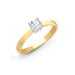 18ct Yellow Gold 1ct Solitaire Diamond Ring