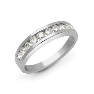 18ct White Gold 0.50ct Channel Set Diamond Ring