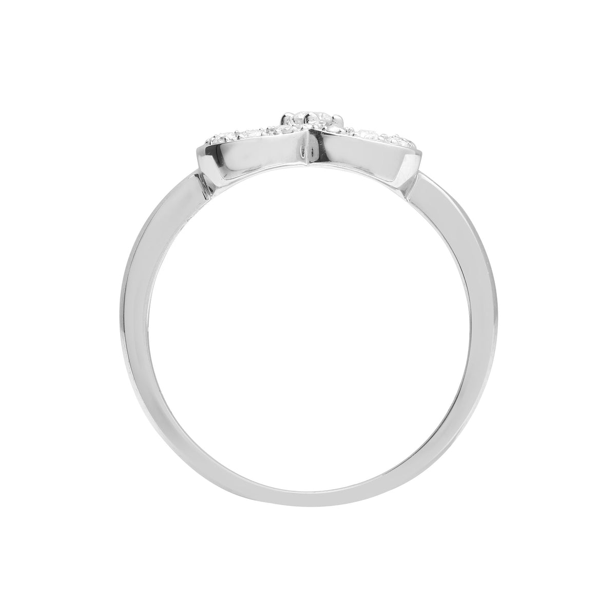 18ct White Gold Heart Shaped Diamond Ring