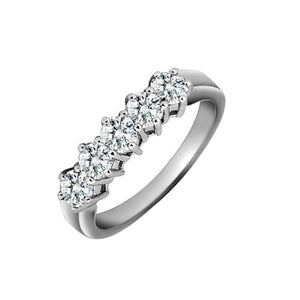 18ct White Gold 1.50ct 5 Stone Diamond Ring