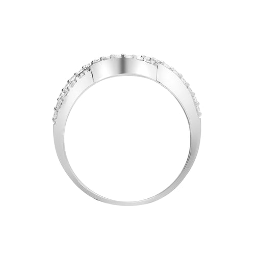 Bague en or 18 carats avec diamant blanc de 0,39 carat