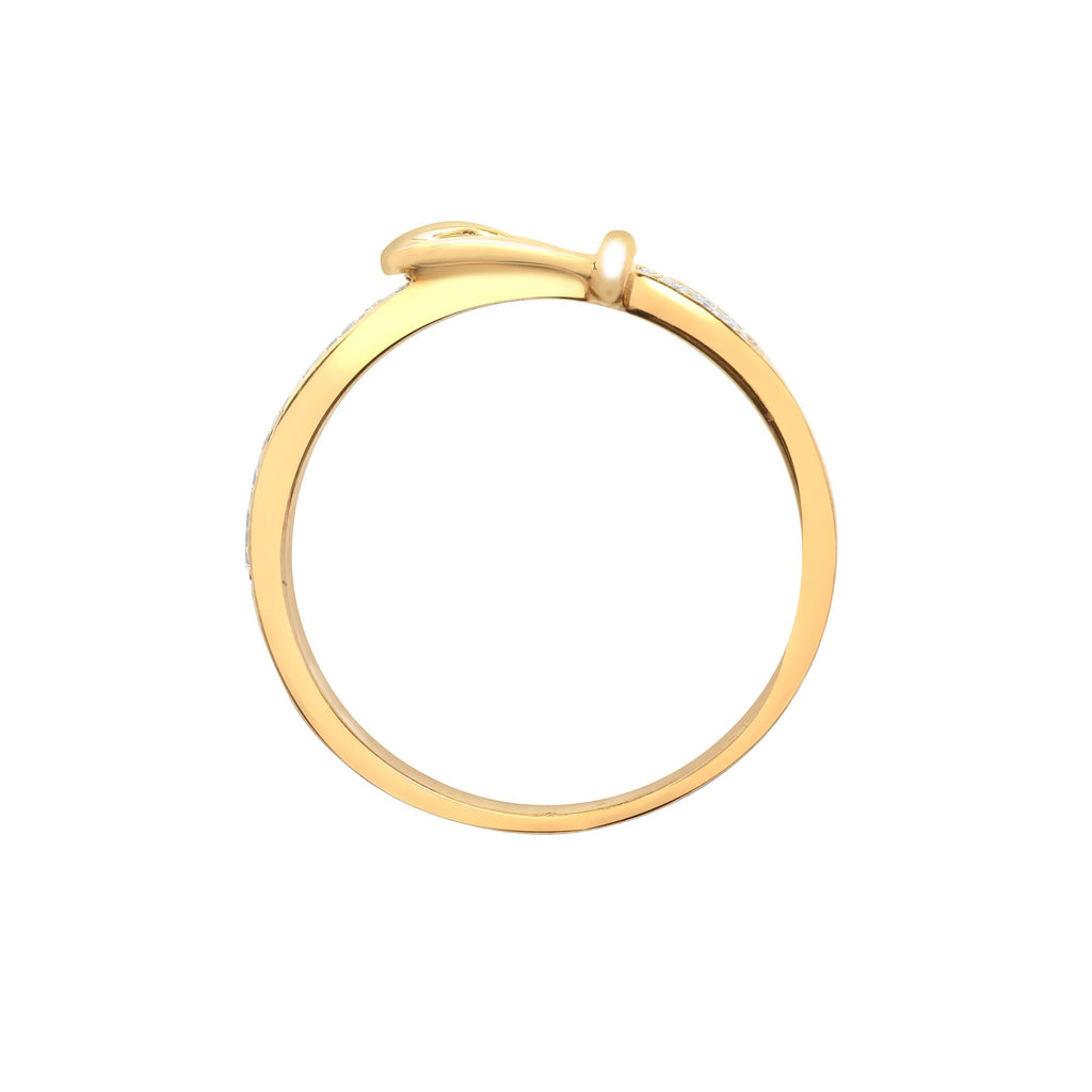 18ct Yellow 0.34ct Diamond Buckle Ring