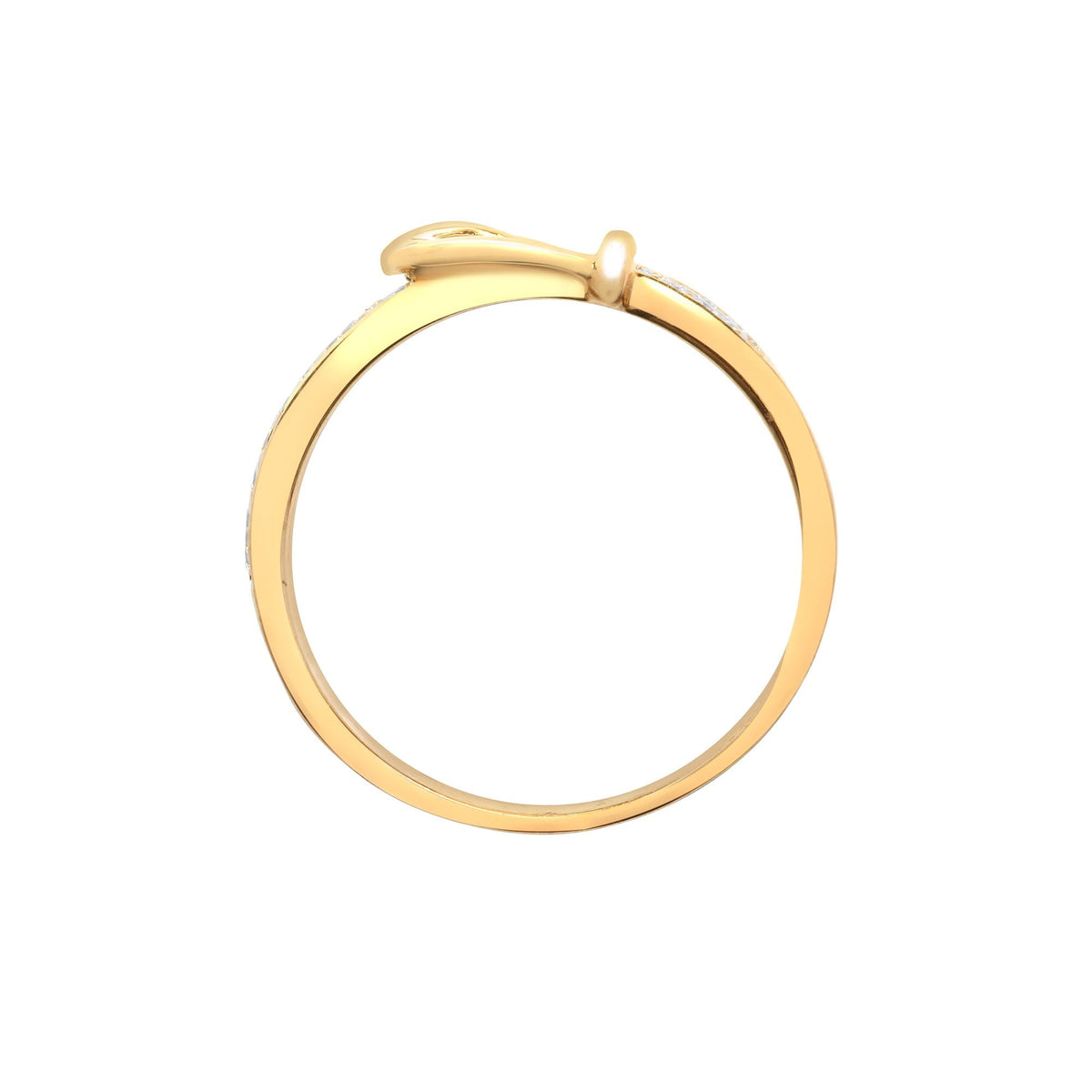 18ct Yellow 0.34ct Diamond Buckle Ring