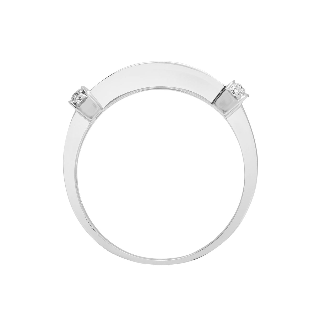18ct White Gold 0.52ct Diamond R.B.C & Baguette Ring
