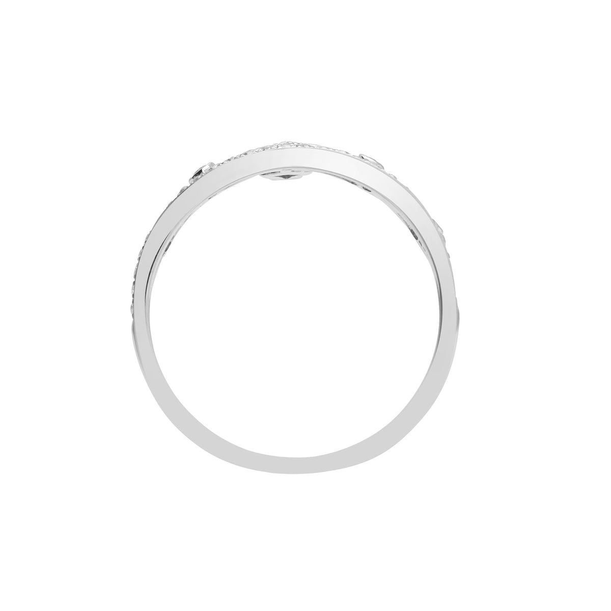 18ct White 0.24ct Diamond Crown Ring