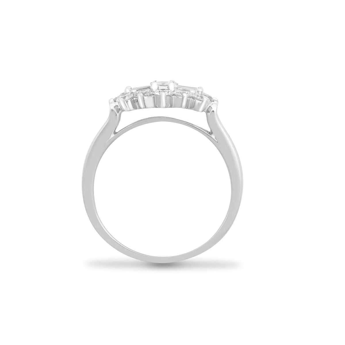 18ct White 0.50ct Diamond Boat Ring