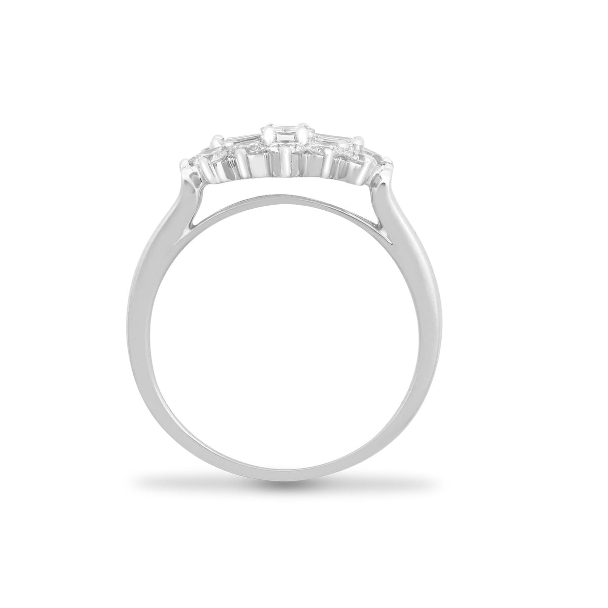 18ct White 1ct Diamond Boat Ring