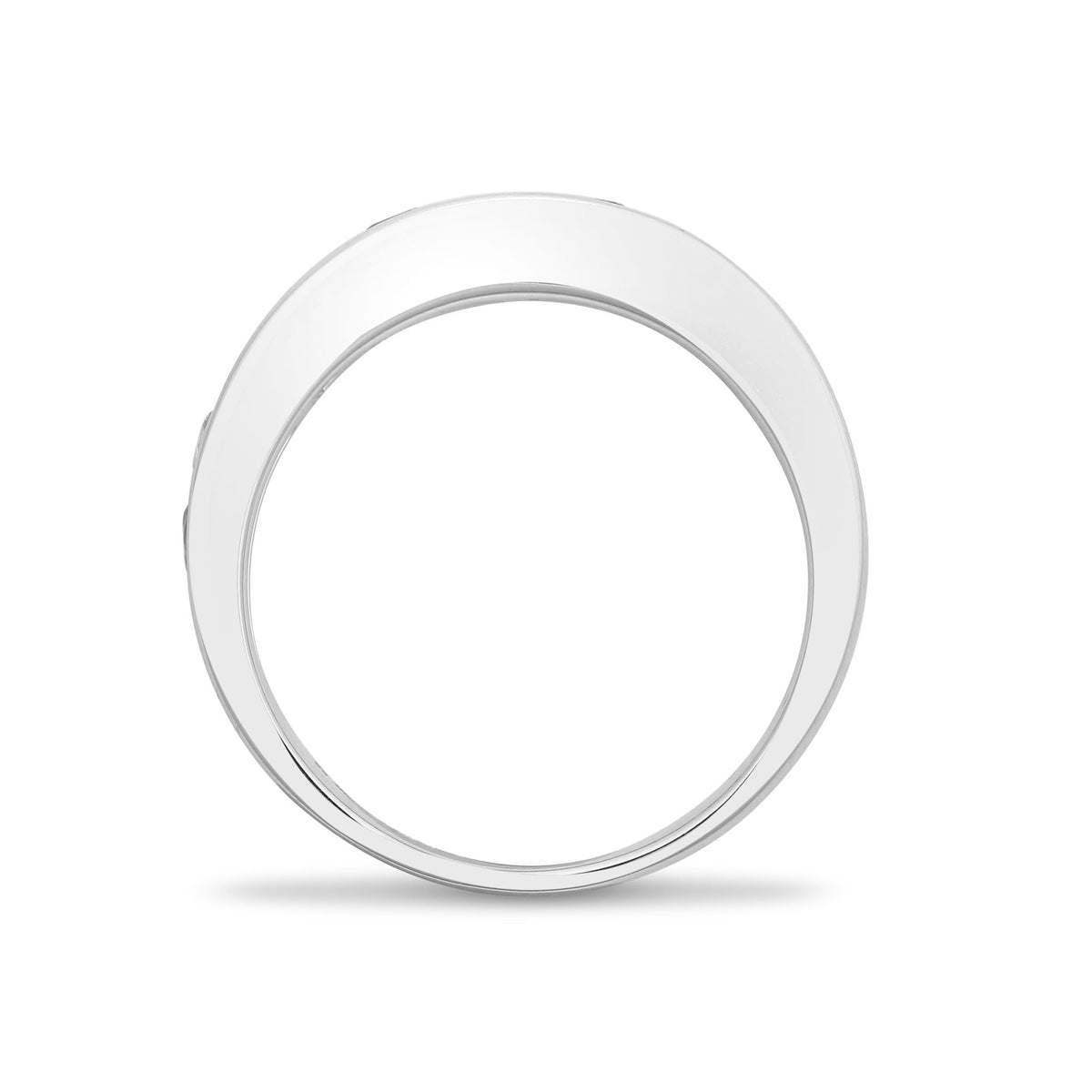 18ct White Diamond 0.55ct Emerald 0.65ct 1\2 Eternity Ring