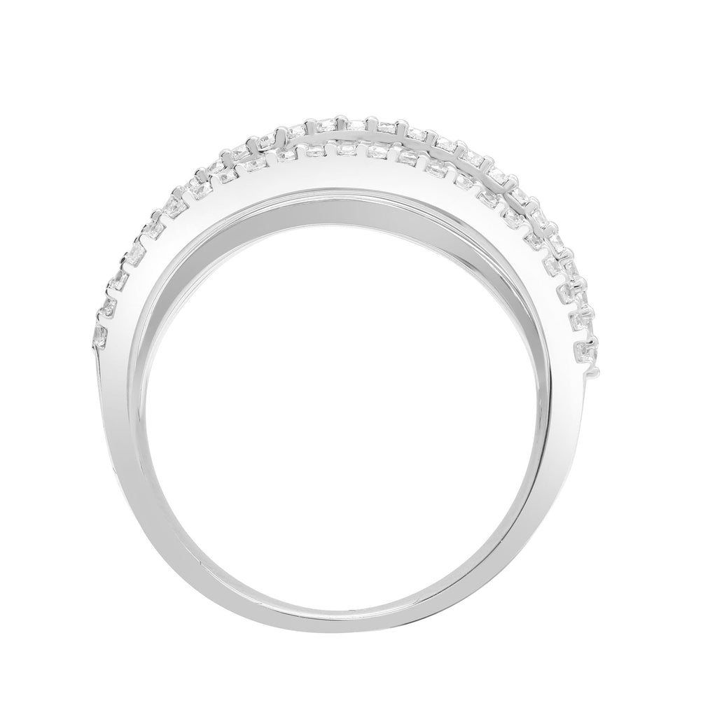 18-karätiger weißer Diamantring mit 0,63 ct