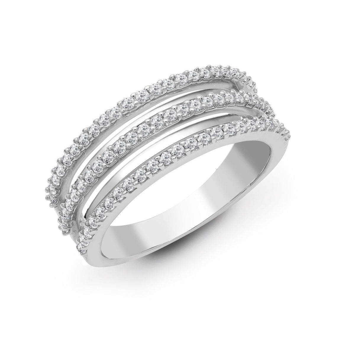 18ct White 0.63ct Diamond Ring