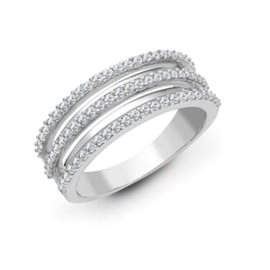 18ct White 0.63ct Diamond Ring