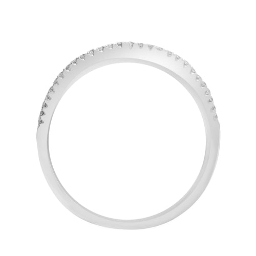 Bague en or blanc 18 carats sertie de diamants ronds et baguettes de 2,21 carats (taille 18 carats).