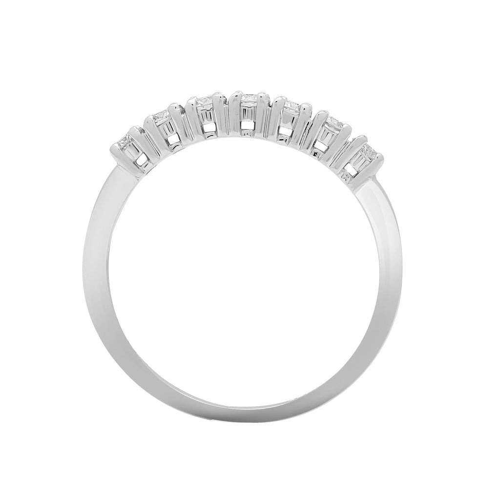 18ct White 0.50ct Diamond 7 stone 1/2 Eternity Ring