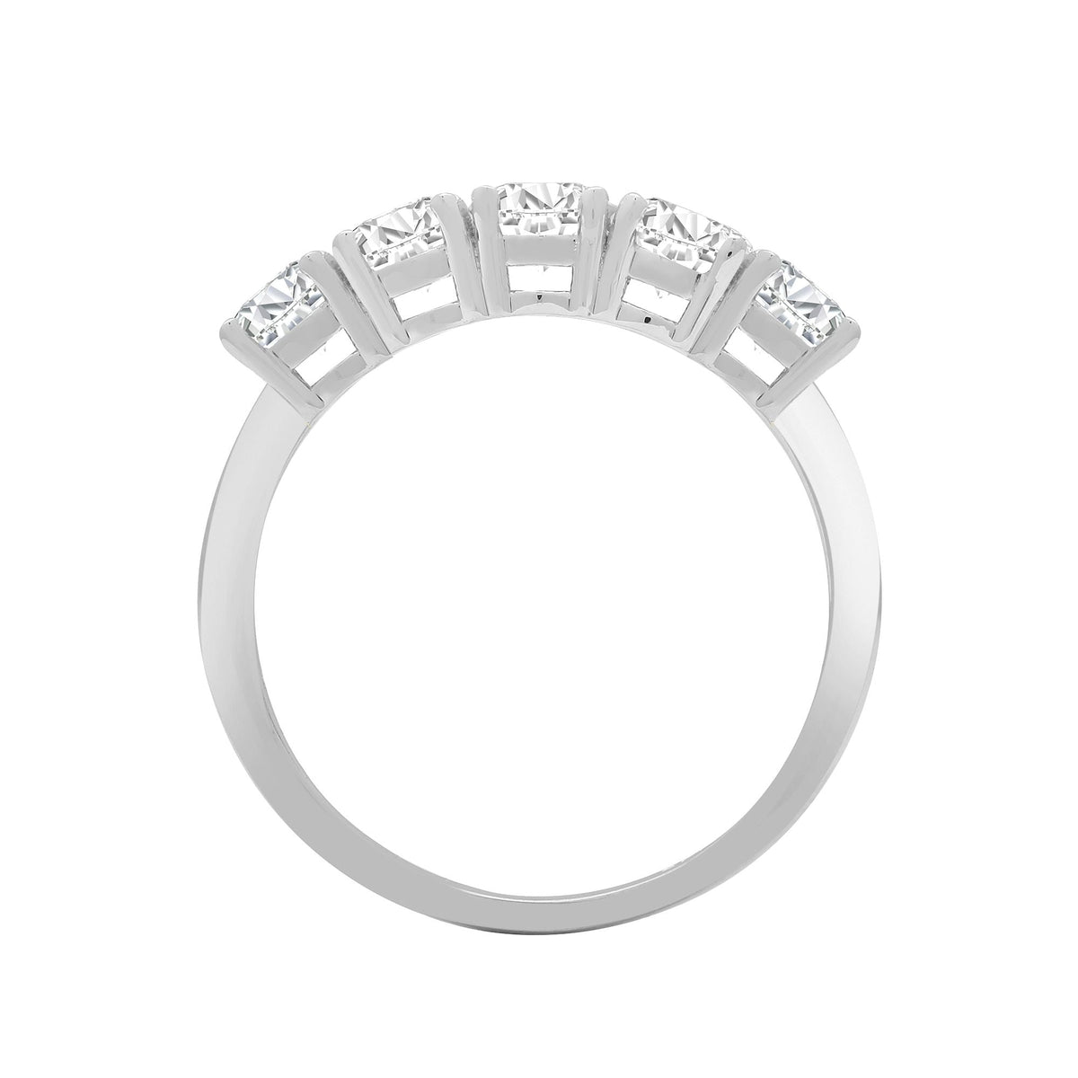 18ct White 1ct Diamond 5 stone Ring