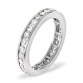 18-karätiger Weißgold-Kanalfassung-Eternity-Ring mit Diamanten (1,50 ct, H, Si)