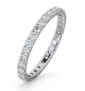 18-karätiger Weißgold-Ewigkeitsring mit Krappenfassung und 1,00 ct Diamant (G, VS)